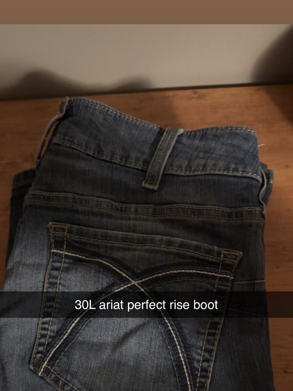 Ariat 30L Darkwash Bootcut Denim Jeans